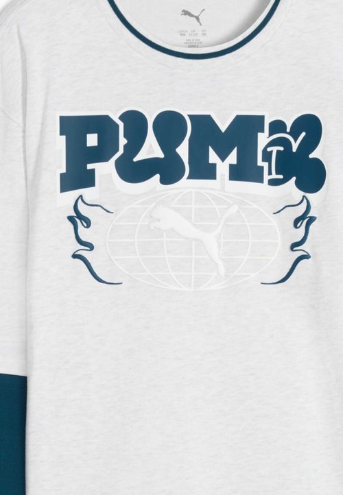 PUMA MID 90S RELAXED LAYERED LANGARMSHIRT - Long sleeved top - white glow heather — foto 3