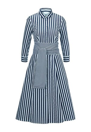 MADELEINE GESTREIFTES MIT BINDESCHÄRPE - Shirt dress - navy   white
