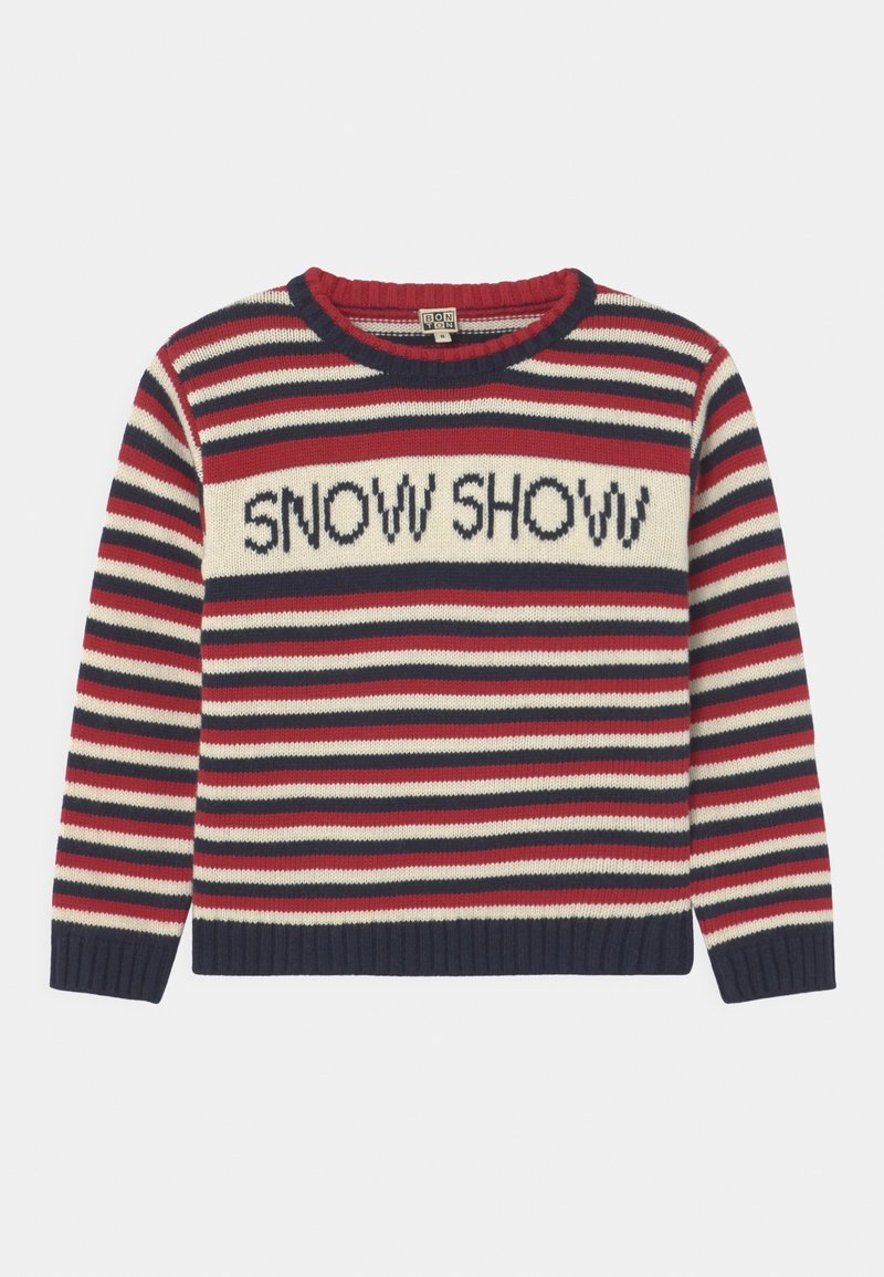 Bonton PULL RAYE SNOW UNISEX - Strickpullover - rayure rouge