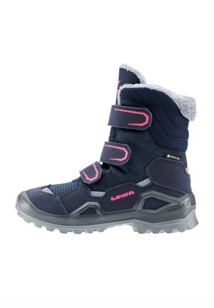 MILO - Winter boots - navy/beere