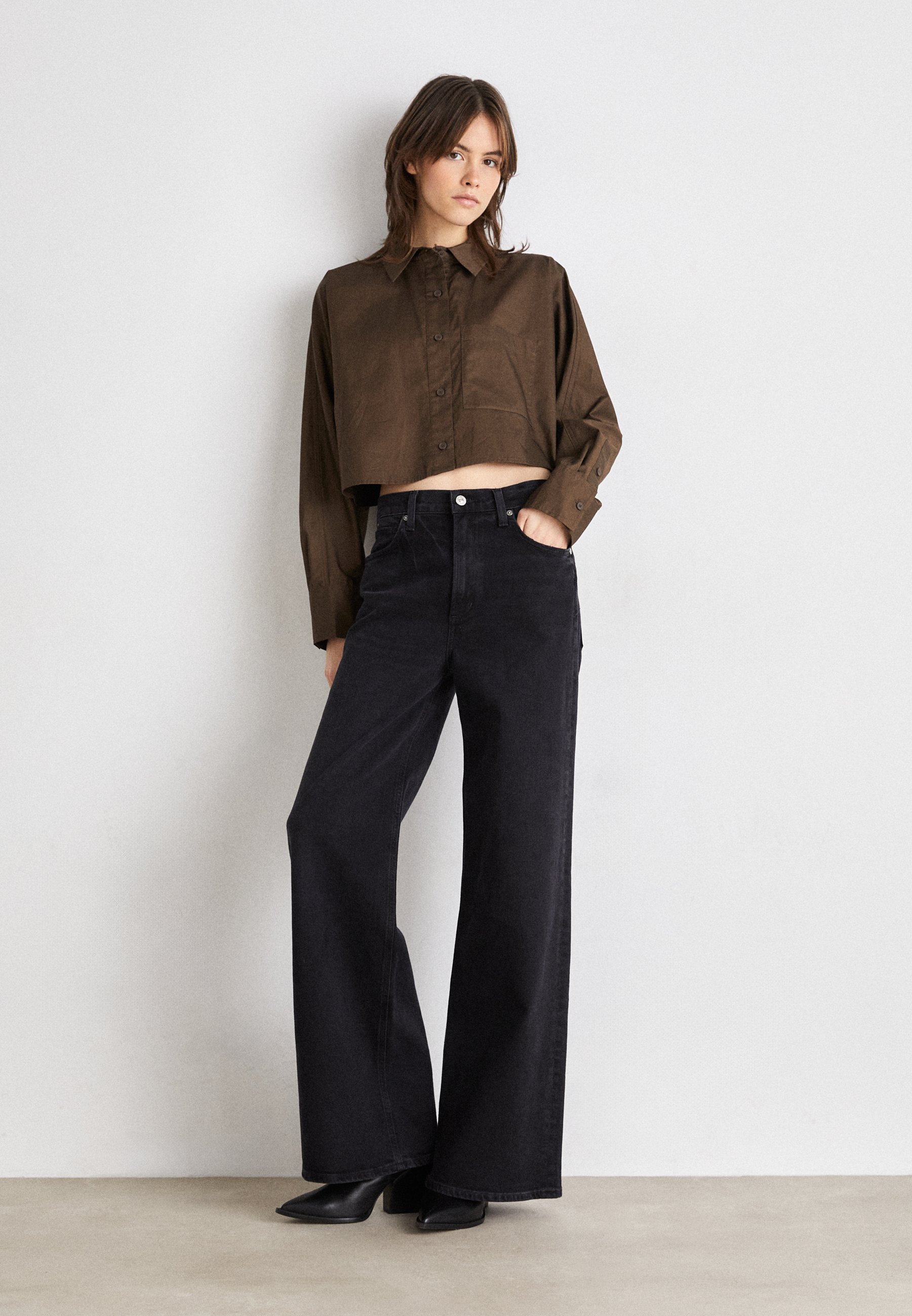 Citizens of Humanity PALOMA BAGGY - Wide Leg - devine/black denim