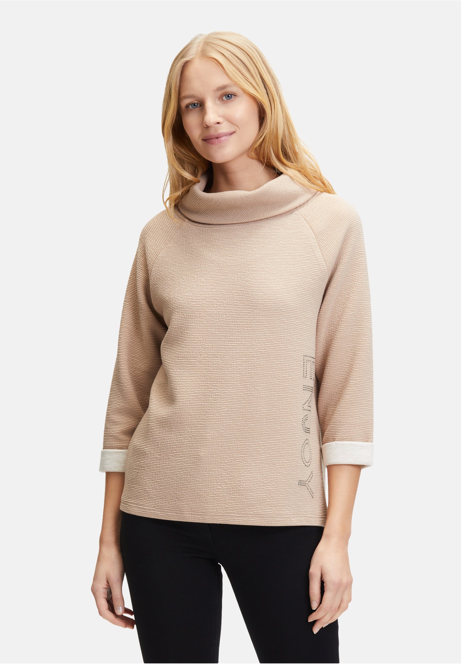 Betty Barclay Damen-Sweatshirt Mit Hohem Kragen & Animal-Print – Lässig & Warm