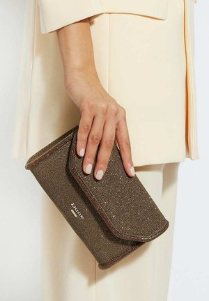 Dune London, BELLINI Diamante Trim Clutch Bag - Pochette - bronze-metallic fabric