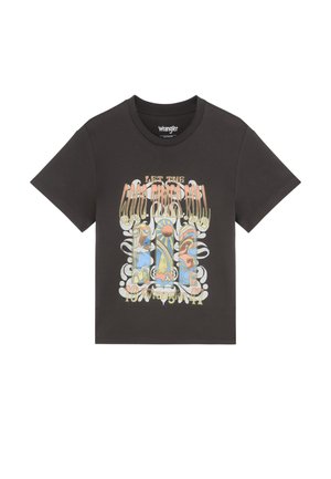 Wrangler, SHRUNKEN BAND TEE - T-shirt imprimé - faded black