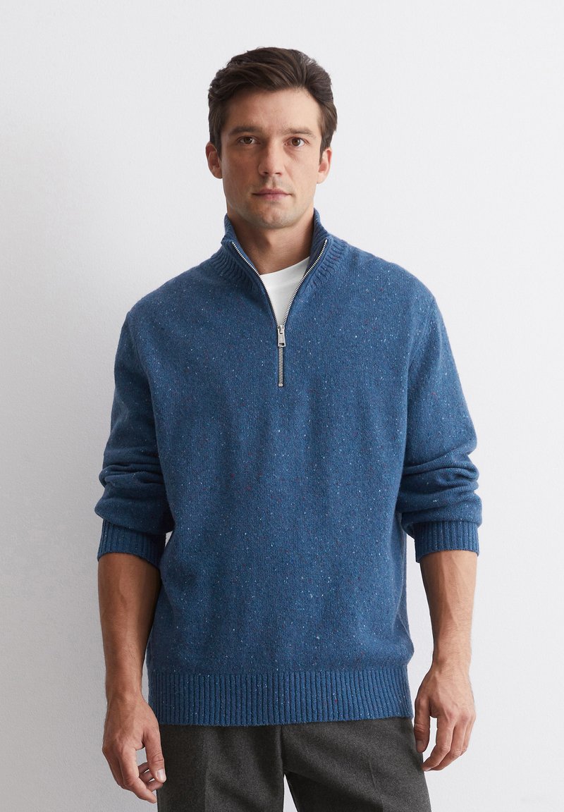 Marc O'Polo TROYER REGULAR - Strickpullover - navy gray