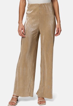 PLISSEE MIT WEITEM BEIN - Trousers - patch brownsilver