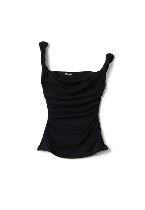 UTOPJA, MOCHA ASYMMETRICAL TANK TOP - Top - black
