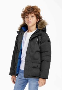 MINOTI PARKA WITH FUR TRIM HOOD - Parka - gunmetal royal blue