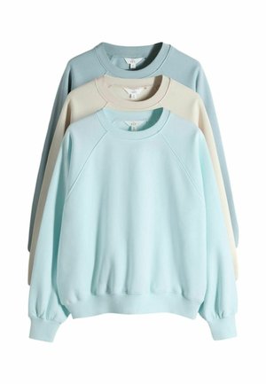 REGULAR FIT - 3 PACK RAGLAN - Sweatshirt - blue light blue cream