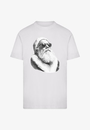 Mister Tee, COOL SANTA TEE - Nyomott mintás póló - white