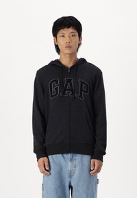 GAP HERITAGE LOGO - Felpa con zip - light grey
