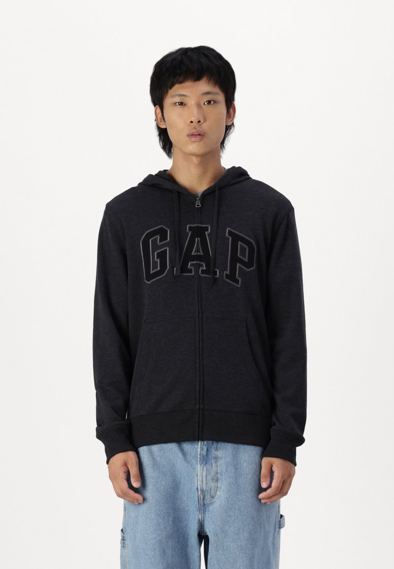 GAP HERITAGE LOGO - Felpa con zip - light grey