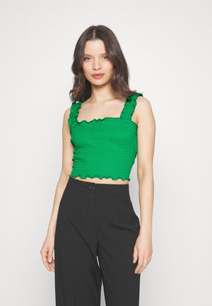 Vero Moda Petite VMMEDOSIABEL SL CROP JRS PTT - Felső - bright green
