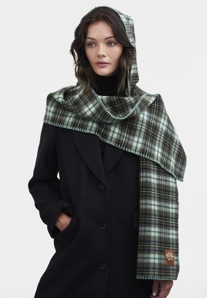 FABLE ENGLAND CHECK HOODED - Scarf - emerald green