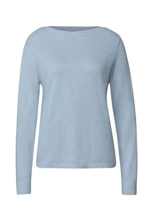 Street One, BASIC SWEATER WITH A BOAT NECK - Trui - pale blue mel.