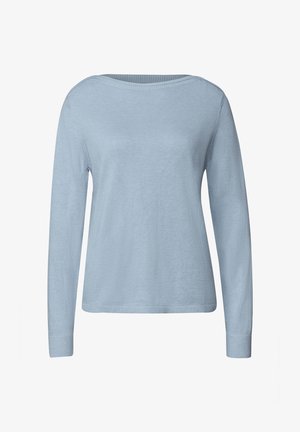 Street One, BASIC SWEATER WITH A BOAT NECK - Strickpullover - pale blue mel.