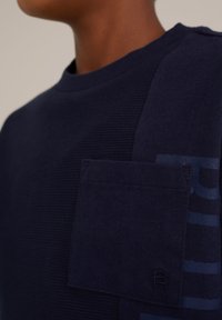 WE Fashion M-SIDESTRIPE - Mikina - blue