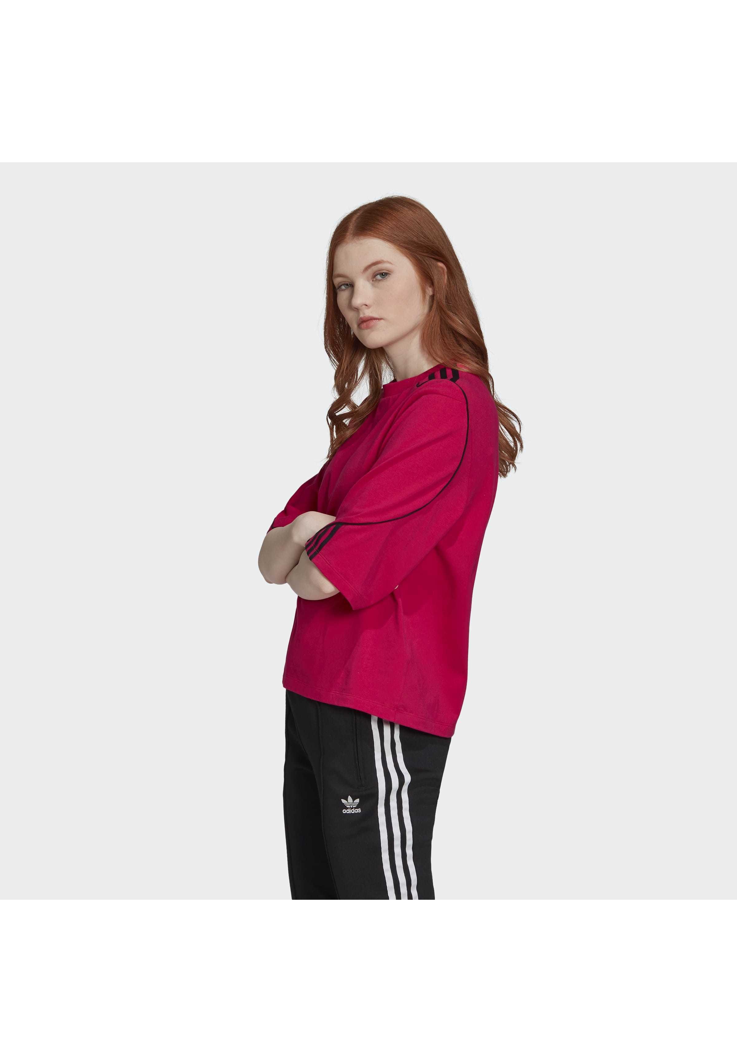 adidas Originals CROP TOP Topper langermet pink Zalando.no adidas Originals CROP TOP - Topper - red
