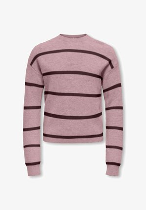 ONLY GIRLS, KOGFRANCA LIFE SHORT L/S STRIPE KNT NOOS - Jersey de punto - keepsake lilac