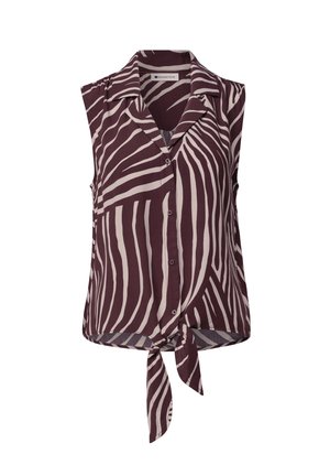 Street One, BLUSENTOP MIT BOWLING-KRAGEN UND KNOTEN - Top - rustic rouge