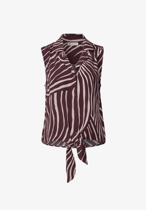 Street One, BLUSENTOP MIT BOWLING-KRAGEN UND KNOTEN - Top - rustic rouge