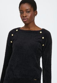 INFLUENCER FLUFFY BEJEWELED - Maglione - black