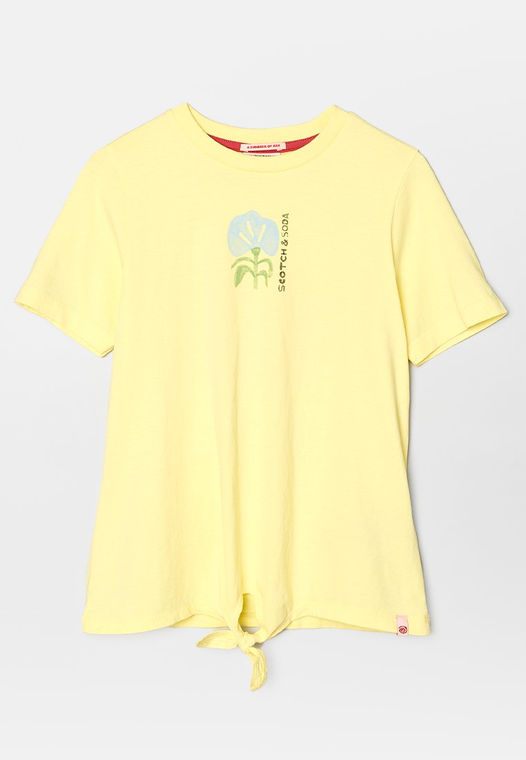 Scotch & Soda T-shirt print geel