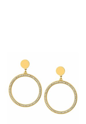 RUNDE MIT STRASS-KREISEN - Ohrringe - gold-coloured