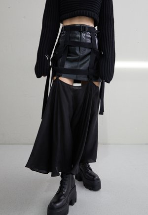 HARNESS SKIRT - Maxi skirt - black