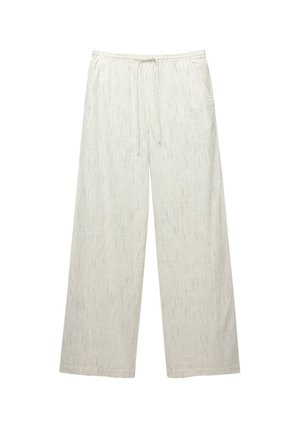 PULL&BEAR RUSTIC STRIPED - Trousers - sand