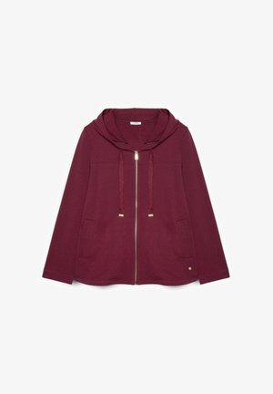 Fiorella Rubino, FELPA CON CAPPUCCIO E COULISSE - Sweatjakke - bordeaux