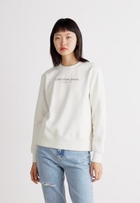 Calvin Klein Jeans INSTITUTIONAL GRAPHIC - Melegítőfelső - ivory