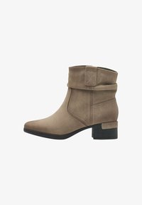 Unselected, taupe suede