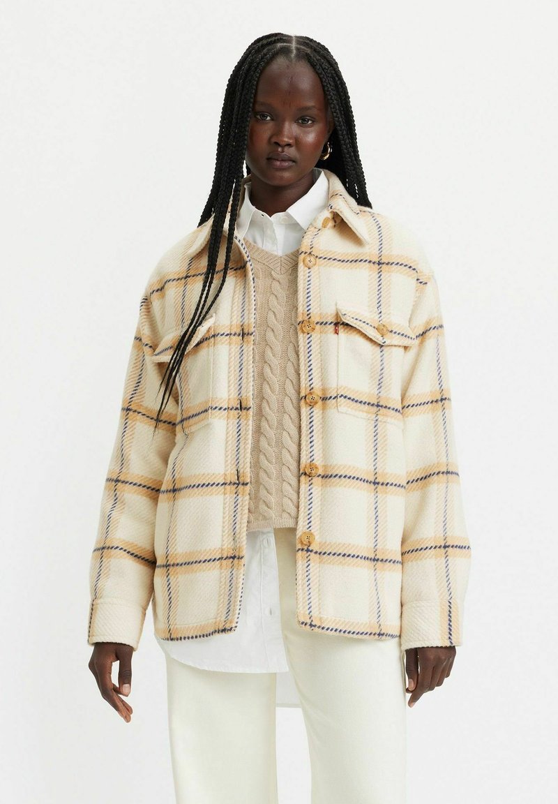 Levi's® LOLA ETTA PLAID ALMOND BUFF - Pitkä takki - etta plaid almond bu