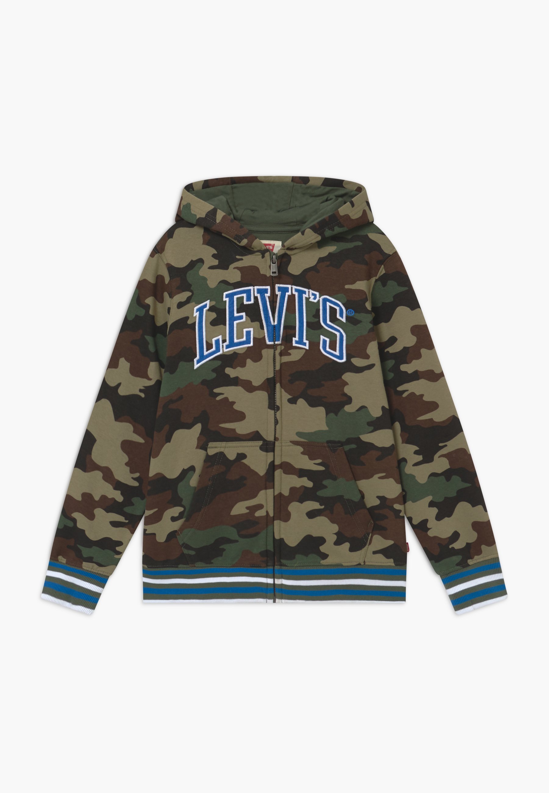 Levi's® STRIPED FULL ZIP HOOD - Sudadera con cremallera - khaki/caqui -  Zalando.es