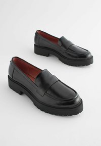 Next WIDE FIT FOREVER COMFORT CHUNKY LOAFERS - Zapatos sin cordones - black