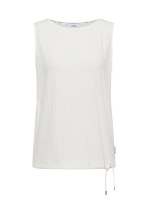 Cecil, TOP IN RIPPSTRUKTUR MIT U-BOOT-AUSSCHNITT - Débardeur - vanilla white