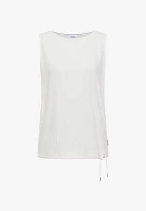 Cecil, TOP IN A RIBBED TEXTURE WITH BOAT NECKLINE - Top - vanilla white
