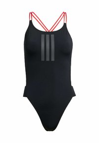 RIPSTREAM 3-STRIPES X-BACK - Badeanzug - black   pure ruby