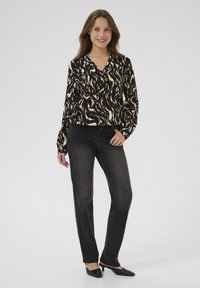 Kaffe DITTE - Pusero - black brown graphic animal