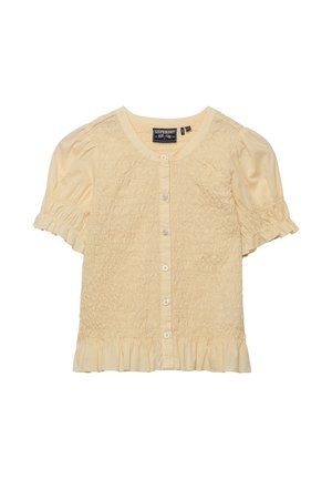 Superdry & Co, SUPERDRY SHORT SLEEVE SMOCKED TOP.. - Bluse - yellow haze