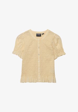 Superdry & Co, SUPERDRY SHORT SLEEVE SMOCKED TOP.. - Bluse - yellow haze