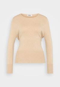 ONLJULIE LIFE LOOSE O NECK - Džemperis - oxford tan melange
