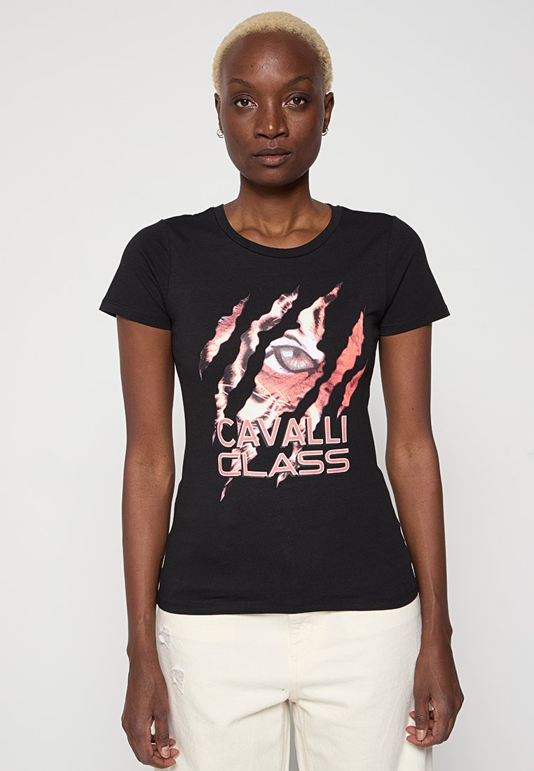 Cavalli Class T-shirt print zwart Cavalli Class T-shirt print zwart