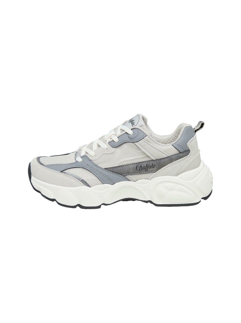 Heledhall hall sneaker valge ja tumedama halli aktsendiga. Omab ümarat ninaosa, pehmet tallaosa ja nööriga ette. Elegantne brändimine külgedel.