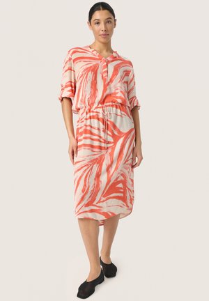 ZAYA - Jurk - hot coral wave