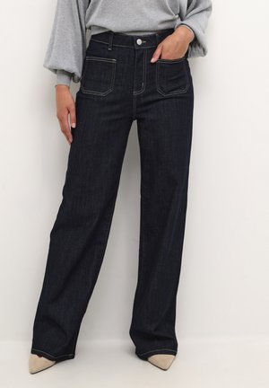Laisvo kirpimo džinsai - dark blue denim