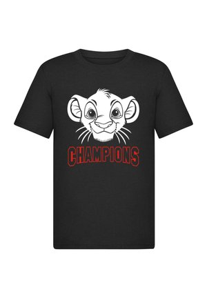 SIMBA CROSS FACE CHAMPIONS  - Print T-shirt - black