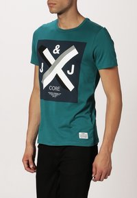 Jack & Jones T-shirt med print - turquoise