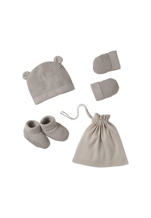 Vertbaudet, SET UNISEX - Mütze - beige meliert